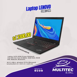 LAPTOP LENOVO SEMINUEVA